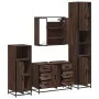 Set de muebles baño 4 pzas madera contrachapada roble marrón von , Badezimmermöbel - Ref: Foro24-3301204, Preis: 422,18 €, Ra...