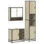 Set de muebles de baño 3 pzas madera contrachapada roble Sonoma von , Badezimmermöbel - Ref: Foro24-3301116, Preis: 286,50 €,...