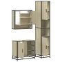 Set de muebles de baño 3 pzas madera contrachapada roble Sonoma von , Badezimmermöbel - Ref: Foro24-3301116, Preis: 286,50 €,...
