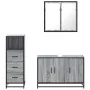 Set de muebles de baño 3 pzas madera contrachapada gris sonoma von , Badezimmermöbel - Ref: Foro24-3301013, Preis: 253,17 €, ...