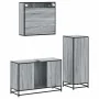 Set de muebles de baño 3 pzas madera contrachapada gris sonoma von , Badezimmermöbel - Ref: Foro24-3301013, Preis: 253,17 €, ...
