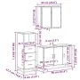 Set de muebles de baño 3 pzas madera contrachapada gris sonoma von , Badezimmermöbel - Ref: Foro24-3301013, Preis: 253,17 €, ...