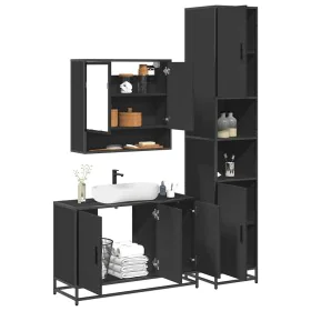 Juego de muebles de baño 3 pzas madera contrachapada negro von , Badezimmermöbel - Ref: Foro24-3301100, Preis: 309,51 €, Raba...