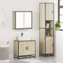 Set de muebles de baño 3 pzas madera contrachapada roble Sonoma by , Bathroom furniture - Ref: Foro24-3301066, Price: 281,66 ...