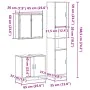 Set de muebles de baño 3 pzas madera contrachapada roble Sonoma by , Bathroom furniture - Ref: Foro24-3301066, Price: 281,66 ...