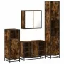 Set de muebles baño 4 pzas madera contrachapada roble ahumado by , Bathroom furniture - Ref: Foro24-3301212, Price: 400,87 €,...