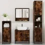 Set de muebles baño 4 pzas madera contrachapada roble ahumado von , Badezimmermöbel - Ref: Foro24-3301227, Preis: 427,15 €, R...