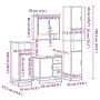 Set de muebles baño 4 pzas madera contrachapada roble ahumado von , Badezimmermöbel - Ref: Foro24-3301227, Preis: 427,15 €, R...