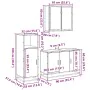 Juego de muebles de baño 3 pzas madera contrachapada negro von , Badezimmermöbel - Ref: Foro24-3300950, Preis: 238,33 €, Raba...