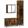 Set de muebles baño 3 pzas madera contrachapada roble ahumado de , Muebles de baño - Ref: Foro24-3301072, Precio: 293,47 €, D...