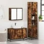 Set de muebles baño 3 pzas madera contrachapada roble ahumado de , Muebles de baño - Ref: Foro24-3301072, Precio: 293,47 €, D...