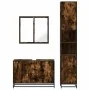 Set de muebles baño 3 pzas madera contrachapada roble ahumado de , Muebles de baño - Ref: Foro24-3301072, Precio: 293,47 €, D...