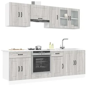 Mueble cocina Kalmar sonoma gris 8 pzas madera contrachapada von , Küchenschränke - Ref: Foro24-3314827, Preis: 563,75 €, Rab...