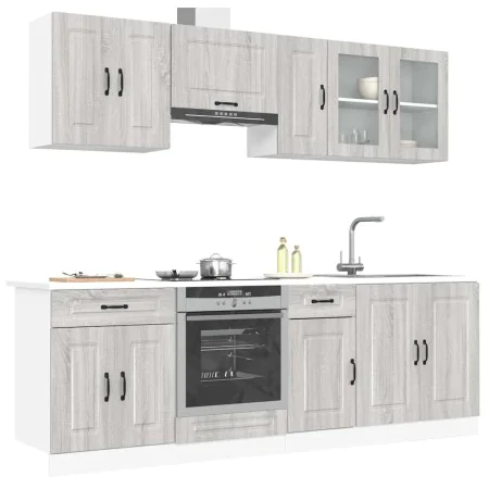 Mueble cocina Kalmar sonoma gris 8 pzas madera contrachapada von , Küchenschränke - Ref: Foro24-3314827, Preis: 563,75 €, Rab...