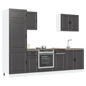 Mueble de cocina Kalmar negra 7 piezas madera contrachapada von , Küchenschränke - Ref: Foro24-3314782, Preis: 621,95 €, Raba...