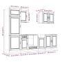 Mueble de cocina Kalmar negra 7 piezas madera contrachapada von , Küchenschränke - Ref: Foro24-3314782, Preis: 621,95 €, Raba...