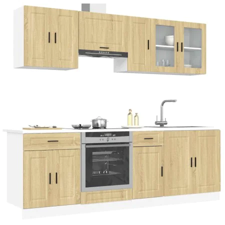 Mueble cocina Kalmar roble sonoma 8 pzas madera contrachapada von , Küchenschränke - Ref: Foro24-3314844, Preis: 525,44 €, Ra...