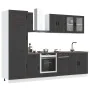 Mueble de cocina Kalmar negra 8 piezas madera contrachapada von , Küchenschränke - Ref: Foro24-3314812, Preis: 670,32 €, Raba...