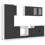 Mueble de cocina Kalmar negra 8 piezas madera contrachapada von , Küchenschränke - Ref: Foro24-3314812, Preis: 670,32 €, Raba...