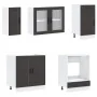 Mueble de cocina Kalmar negra 8 piezas madera contrachapada von , Küchenschränke - Ref: Foro24-3314812, Preis: 670,32 €, Raba...