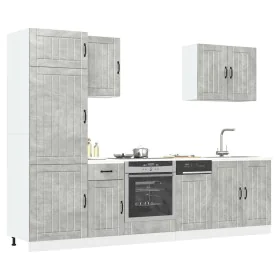 Mueble cocina Kalmar gris hormigón 7 pzas madera contrachapada von , Küchenschränke - Ref: Foro24-3314775, Preis: 566,81 €, R...