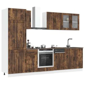 Mueble cocina Kalmar roble ahumado 8 pzas madera contrachapada de , Armarios de cocina - Ref: Foro24-3314806, Precio: 616,99 ...