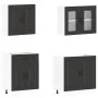Mueble de cocina Kalmar negra 4 piezas madera contrachapada de , Armarios de cocina - Ref: Foro24-3314852, Precio: 317,64 €, ...