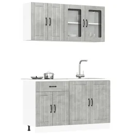 Mueble cocina Kalmar gris hormigón 4 pzas madera contrachapada von , Küchenschränke - Ref: Foro24-3314865, Preis: 301,41 €, R...