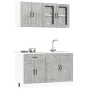 Mueble cocina Kalmar gris hormigón 4 pzas madera contrachapada de , Armarios de cocina - Ref: Foro24-3314865, Precio: 301,41 ...