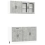 Mueble cocina Kalmar gris hormigón 4 pzas madera contrachapada de , Armarios de cocina - Ref: Foro24-3314865, Precio: 301,41 ...