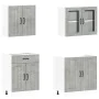 Mueble cocina Kalmar gris hormigón 4 pzas madera contrachapada de , Armarios de cocina - Ref: Foro24-3314865, Precio: 301,41 ...