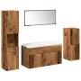 Juego de muebles de baño 5 piezas madera ingeniería envejecida de , Muebles de baño - Ref: Foro24-3328597, Precio: 352,27 €, ...