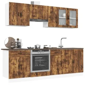 Mueble cocina Kalmar roble ahumado 8 pzas madera contrachapada by , Kitchen cabinets - Ref: Foro24-3314846, Price: 543,14 €, ...