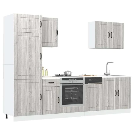 Mueble cocina Kalmar sonoma gris 7 pzas madera contrachapada by , Kitchen cabinets - Ref: Foro24-3314777, Price: 577,13 €, Di...