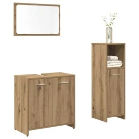 Juego de muebles baño 3 piezas madera ingeniería roble artisan by , Bathroom furniture - Ref: Foro24-3328560, Price: 108,95 €...