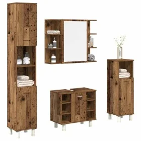 Juego de muebles de baño 4 piezas madera ingeniería envejecida von , Badezimmermöbel - Ref: Foro24-3328557, Preis: 273,76 €, ...