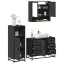 Juego de muebles de baño 3 pzas madera contrachapada negro by , Bathroom furniture - Ref: Foro24-3300990, Price: 269,43 €, Di...