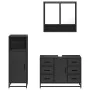 Juego de muebles de baño 3 pzas madera contrachapada negro by , Bathroom furniture - Ref: Foro24-3300990, Price: 269,43 €, Di...