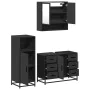 Juego de muebles de baño 3 pzas madera contrachapada negro by , Bathroom furniture - Ref: Foro24-3300990, Price: 269,43 €, Di...