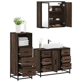 Set de muebles baño 3 pzas madera contrachapada roble marrón von , Badezimmermöbel - Ref: Foro24-3301024, Preis: 268,98 €, Ra...
