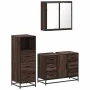 Set de muebles baño 3 pzas madera contrachapada roble marrón by , Bathroom furniture - Ref: Foro24-3301024, Price: 268,97 €, ...