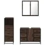 Set de muebles baño 3 pzas madera contrachapada roble marrón by , Bathroom furniture - Ref: Foro24-3301024, Price: 268,97 €, ...