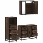 Set de muebles baño 3 pzas madera contrachapada roble marrón by , Bathroom furniture - Ref: Foro24-3301024, Price: 268,97 €, ...