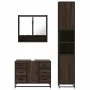 Set de muebles baño 3 pzas madera contrachapada roble marrón by , Bathroom furniture - Ref: Foro24-3301114, Price: 311,60 €, ...