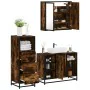 Set de muebles baño 3 pzas madera contrachapada roble ahumado von , Badezimmermöbel - Ref: Foro24-3301032, Preis: 235,84 €, R...
