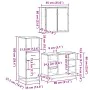 Set de muebles baño 3 pzas madera contrachapada roble ahumado von , Badezimmermöbel - Ref: Foro24-3301032, Preis: 235,84 €, R...