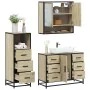 Set de muebles de baño 3 pzas madera contrachapada roble Sonoma von , Badezimmermöbel - Ref: Foro24-3301051, Preis: 261,41 €,...
