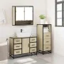 Set de muebles de baño 3 pzas madera contrachapada roble Sonoma von , Badezimmermöbel - Ref: Foro24-3301051, Preis: 261,41 €,...