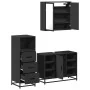 Juego de muebles de baño 3 pzas madera contrachapada negro von , Badezimmermöbel - Ref: Foro24-3301030, Preis: 244,20 €, Raba...