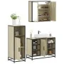 Set de muebles de baño 3 pzas madera contrachapada roble Sonoma de , Muebles de baño - Ref: Foro24-3300971, Precio: 212,44 €,...